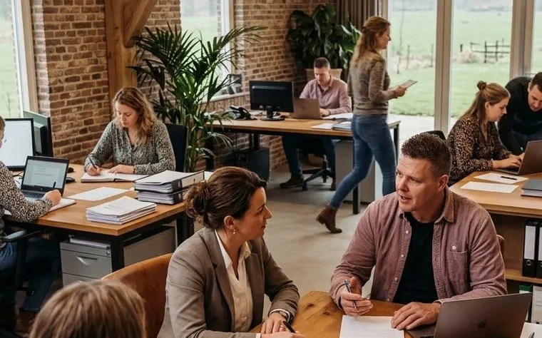 Intakegesprek aan tafel